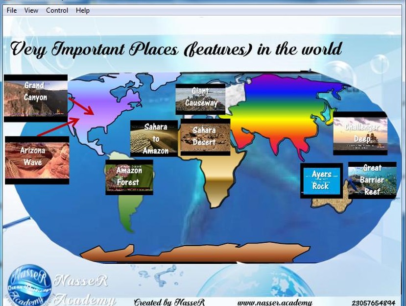 Media-Rich Content preview: Very Important Places (features) in the world